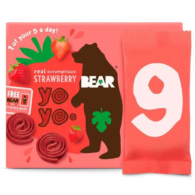 BEAR Fruit Yoyos Strawberry Family Pack 9 x 20g - McGrocer