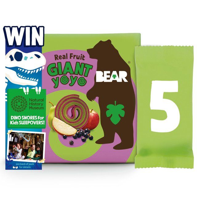 BEAR GIANT Fruit Yoyos Apple & Blackcurrant Multipack 5 x 20g - McGrocer