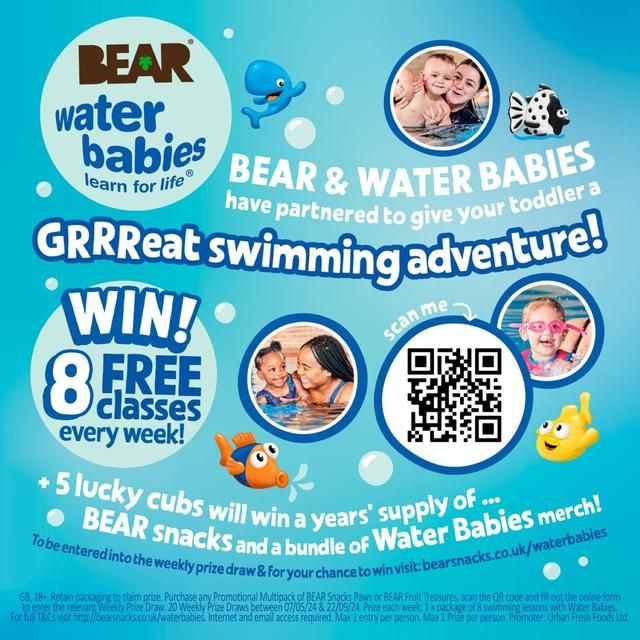 BEAR Paws Fruit Shapes Raspberry & Blueberry 2+ years Multipack 5 x 20g - McGrocer