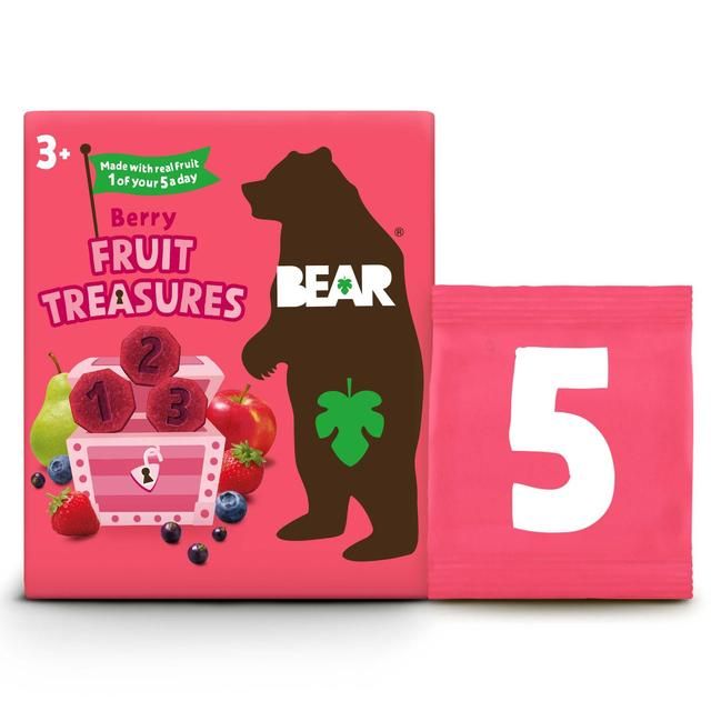 Bear Treasures Kids Snack 3+ Years Berry Flavour 5 x 20g - McGrocer