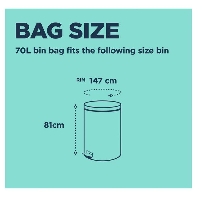 BEAST Incredibly Tough Drawstring Bin Bags 70L 10 per pack - McGrocer