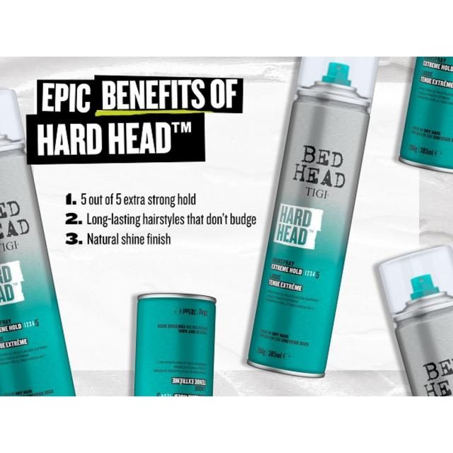 Bed Head by TIGI Hard Head Hairspray for Extra Strong Hold 385ml - McGrocer