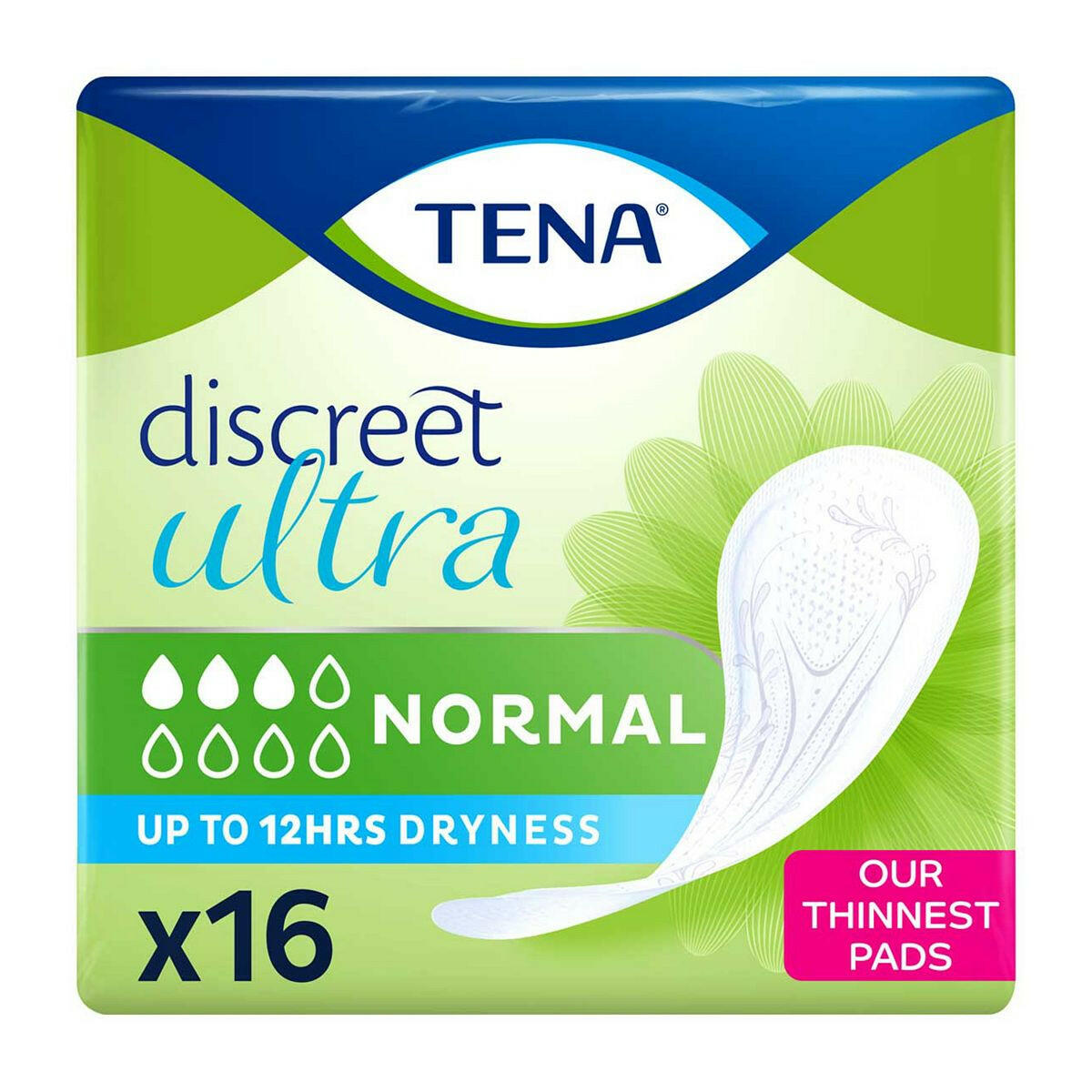 TENA Discreet Ultra Normal Pads 16s General Household Boots