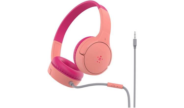 Belkin SoundForm Mini Kids Wired On-Ear Headphones - Pink - McGrocer