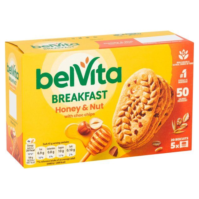 Belvita Honey & Nuts Choc Chips Breakfast Biscuits 5 per pack - McGrocer