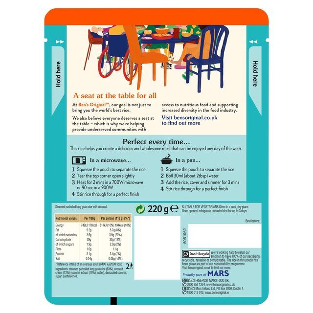 Ben's Original Coconut Microwave Rice 220g - McGrocer