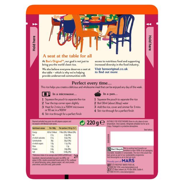 Ben's Original Mexican Style Microwave Rice 220g - McGrocer