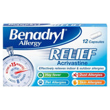 Benadryl Allergy Relief Capsules 12 per pack - McGrocer