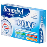 Benadryl Allergy Relief Capsules 24 per pack - McGrocer
