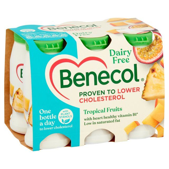 Benecol Cholesterol Lowering Yoghurt Drink Dairy Free Tropical 6 x 67.5g - McGrocer