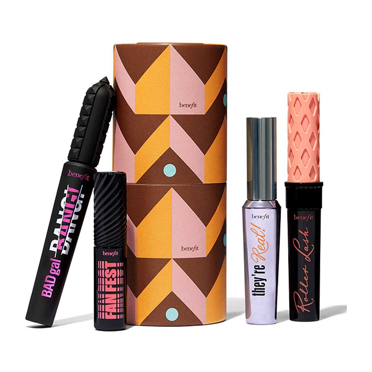 Benefit Nice List Lashes Badgal Bang, Roller Lash, They're Real & Fan Fest Mascara Gift Set - McGrocer
