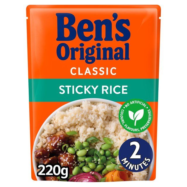 Bens Original Sticky Rice Microwave Rice 220g - McGrocer