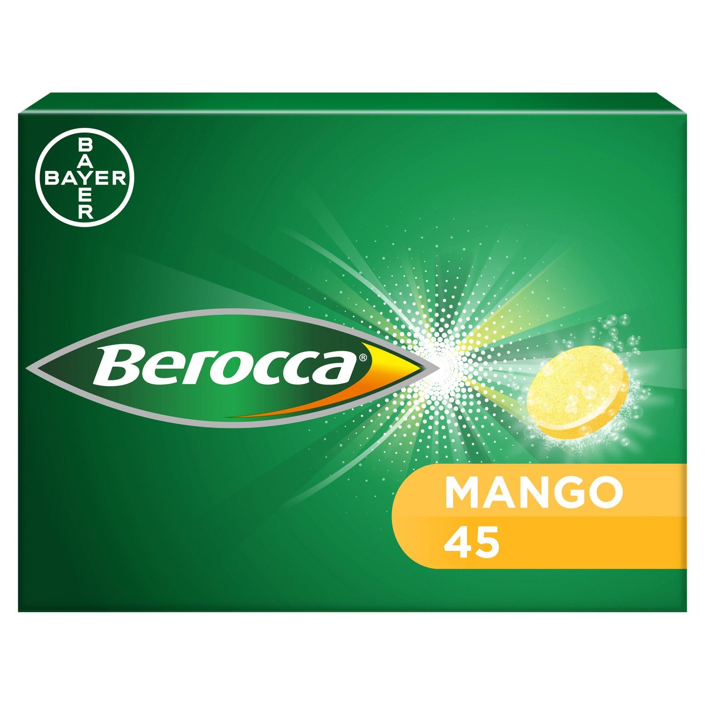 Berocca Mango Energy Vitamin Tablets x45 - McGrocer