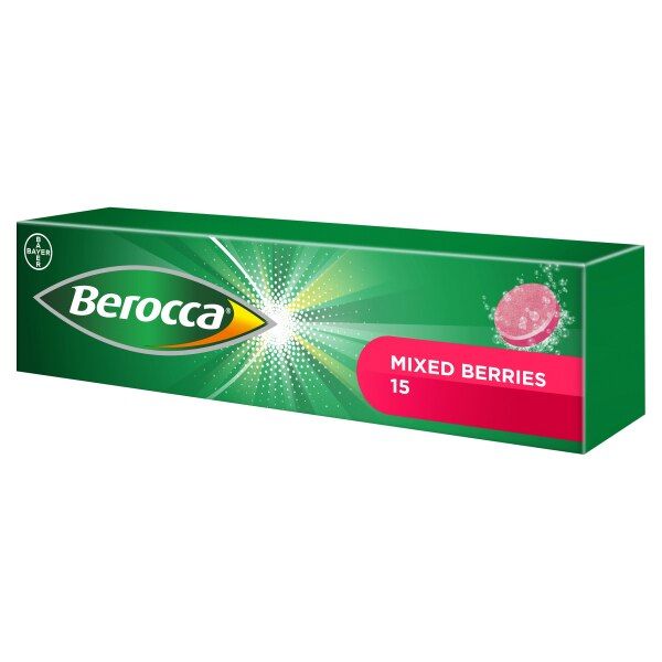 Berocca Mixed Berries Sugar Free Effervescent 15 Tablets - McGrocer