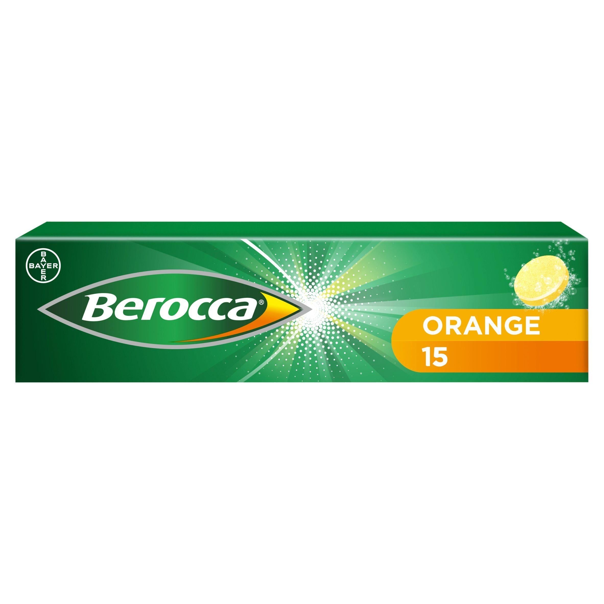 Berocca Orange Energy Effervescent Vitamin Tablets x15 - McGrocer