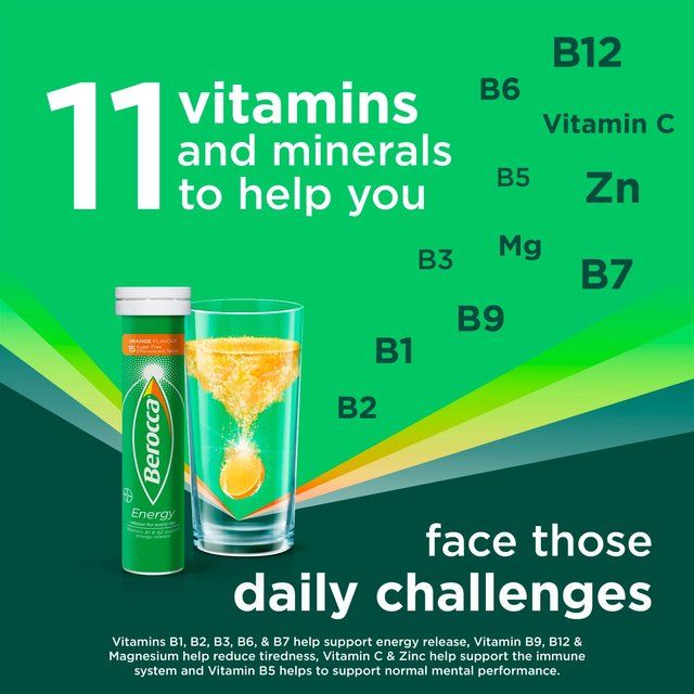 Berocca Orange Energy Vitamin Effervescent Tablets 15 per pack - McGrocer
