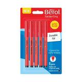 Berol Handwriting Pen Medium Black   5 per pack - McGrocer