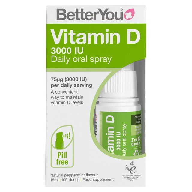 BetterYou D3000 Vitamin D Daily Oral Spray 15ml - McGrocer