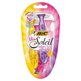 BIC Miss Soleil Colour Collection Womens Disposable Razor 4 per pack - McGrocer