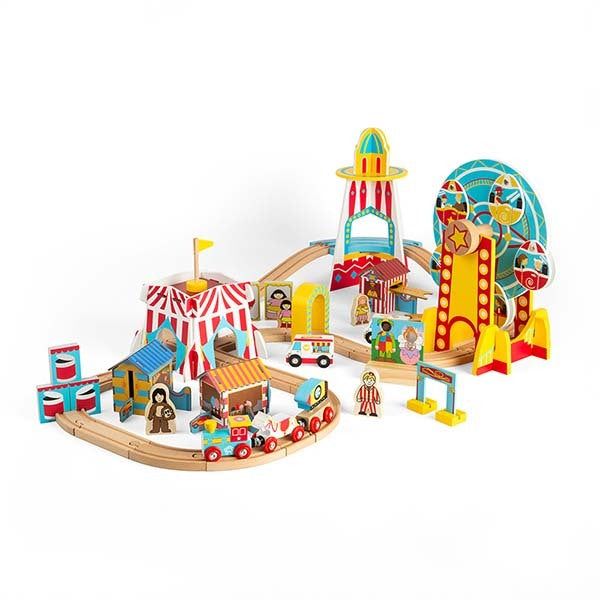 Bigjigs Rail Ferris Wheel, Wooden Train Set Accessory - McGrocer