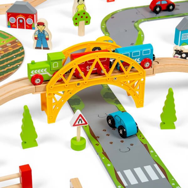 Bigjigs Rail Road & Rail Train Set - McGrocer