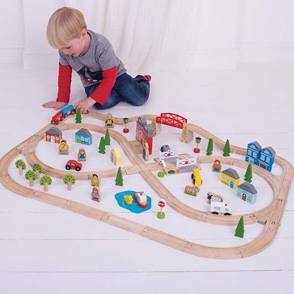 Bigjigs Rail Town and Country Train Set - McGrocer