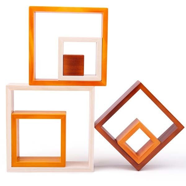 Bigjigs Toys 7 Wooden Stacking Squares - McGrocer
