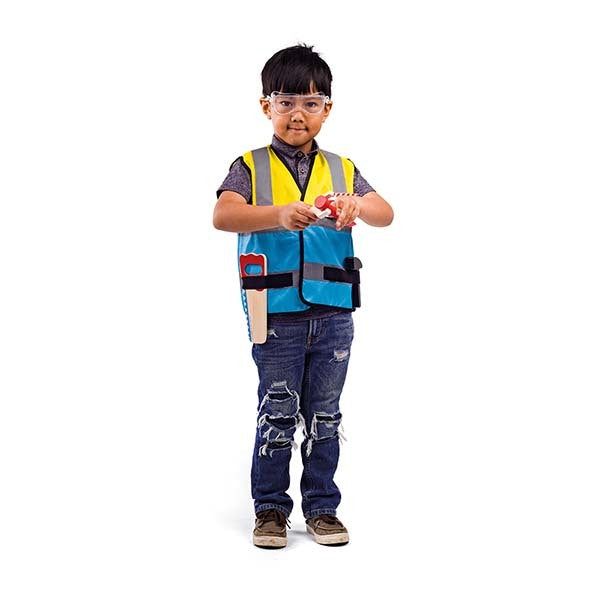 Bigjigs Toys Construction Worker Dress Up and Tools - McGrocer