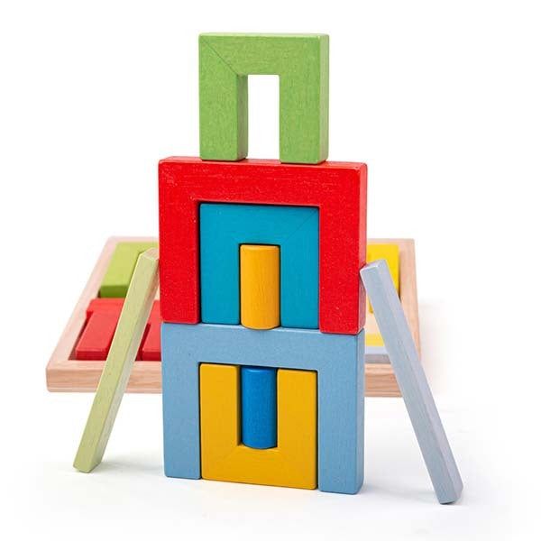 Bigjigs Toys Doorways, Cylinders and Planks - McGrocer