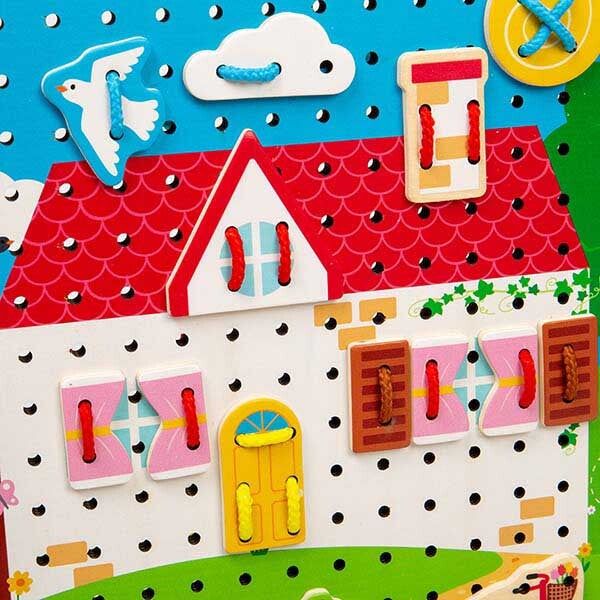 Bigjigs Toys House Lace-A-Shape Toy - McGrocer