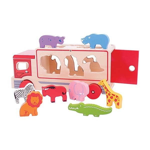 Bigjigs Toys Safari Sorting Lorry Toy - McGrocer