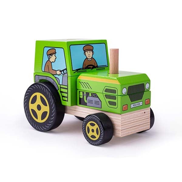 Bigjigs Toys Stacking Tractor Toy - McGrocer