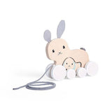 Bigjigs Toys Wooden Bunny & Baby Pull Along Toy - McGrocer