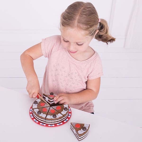 Bigjigs Toys Wooden Chocolate Cake Toy - McGrocer