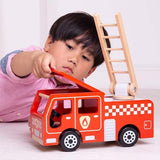 Bigjigs Toys Wooden City Fire Engine - McGrocer
