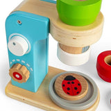 Bigjigs Toys Wooden Microscope With 14 Play Pieces - McGrocer