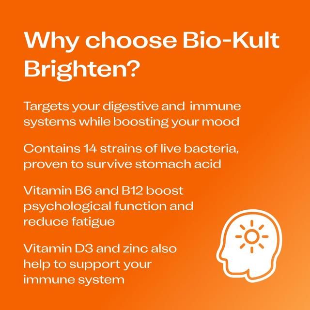Bio-Kult Probiotics Brighten Gut Supplement with Vitamin D Capsules 60 per pack - McGrocer