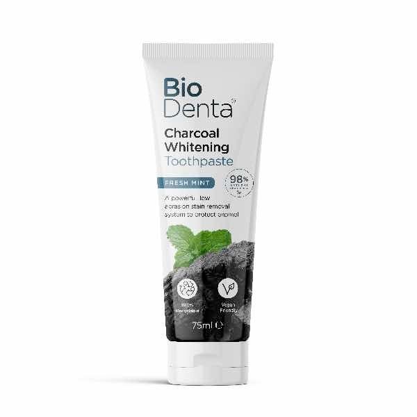 BioDenta Natural Whitening Toothpaste CHARCOAL Vegan 75ml - McGrocer