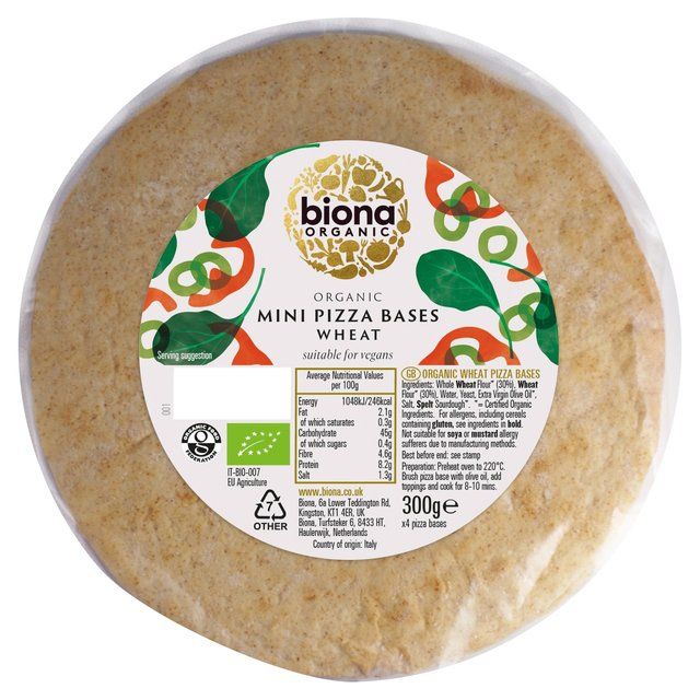 Biona Organic 4 Mini Pizza Bases 300g - McGrocer