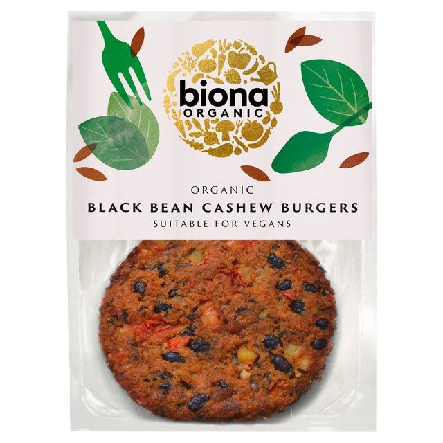 Biona Organic Black Bean Cashew Nut Burgers 160g - McGrocer