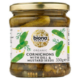 Biona Organic Cornichons With Dill & Mustard Seeds 330g - McGrocer