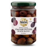 Biona Organic Pitted Black Olives in Brine 280g - McGrocer