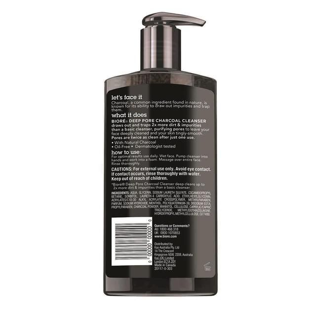 Biore Charcoal Pore Cleanser 200ml - McGrocer