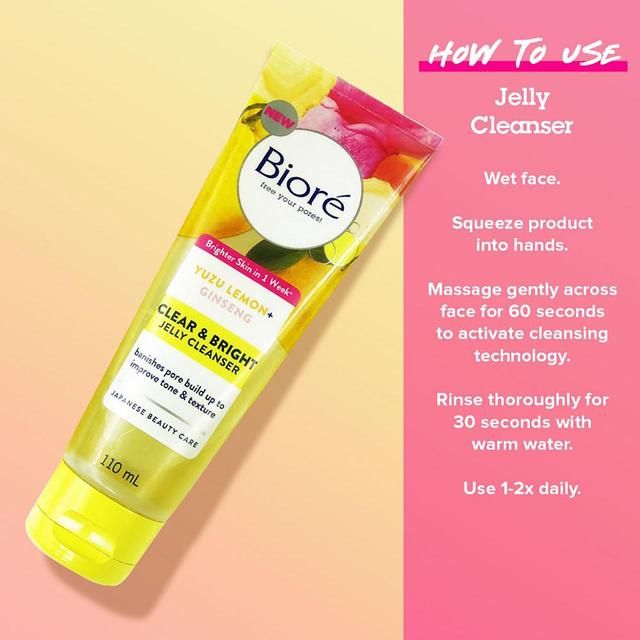 Biore Clear & Bright Brightening Jelly Cleanser 110ml - McGrocer