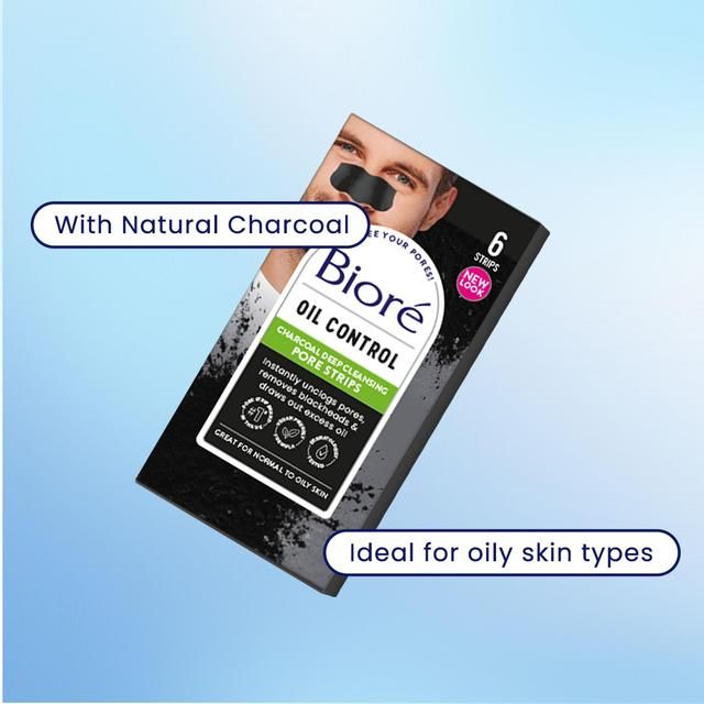 Biore Deep Cleansing Charcoal Pore Strips 6 per pack - McGrocer