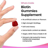 Biotin 10,000µg Vegan Gummies For Beauty, Hair, Skin & Nails - McGrocer