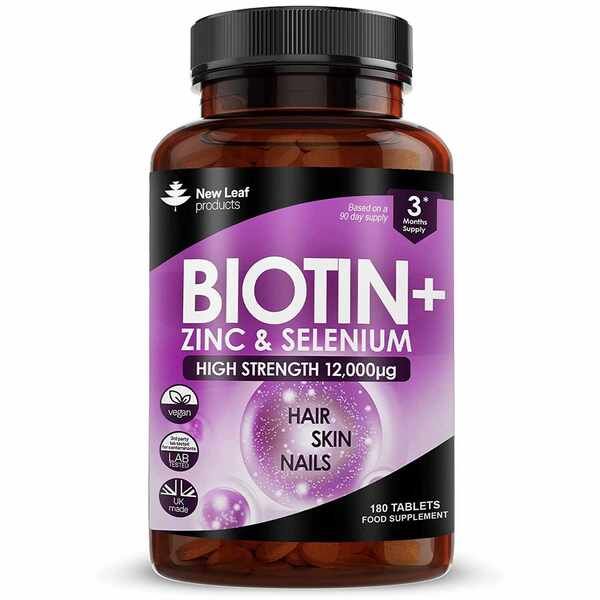 Biotin Hair Growth Vitamins 12000 mcg - With Zinc & Selenium - McGrocer