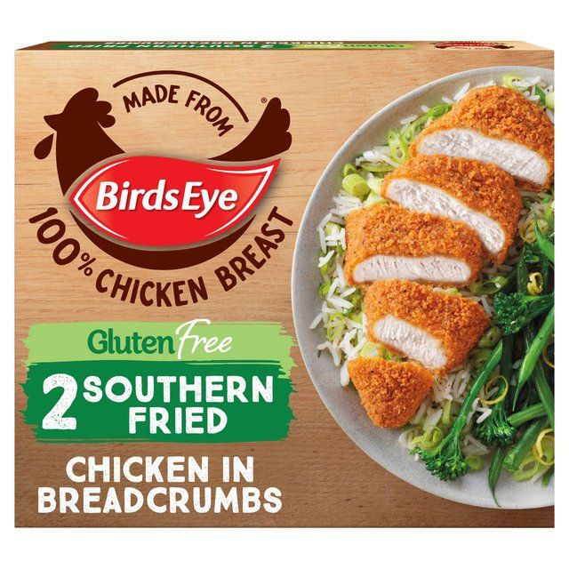 Birds Eye 2 Gluten Free Southern Fried Breaded Chicken Breast Steaks 180g - McGrocer