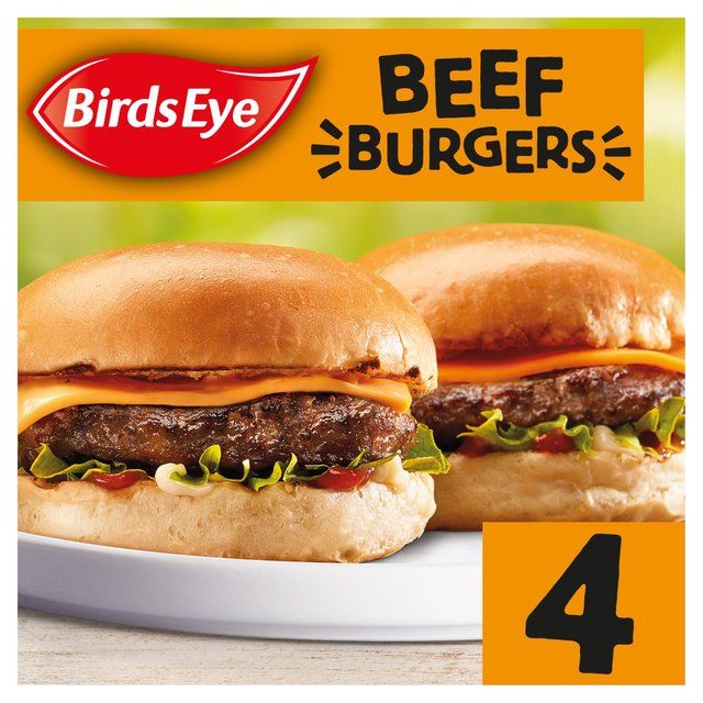 Birds Eye 4 Original Beef Burgers with Onions 227g - McGrocer