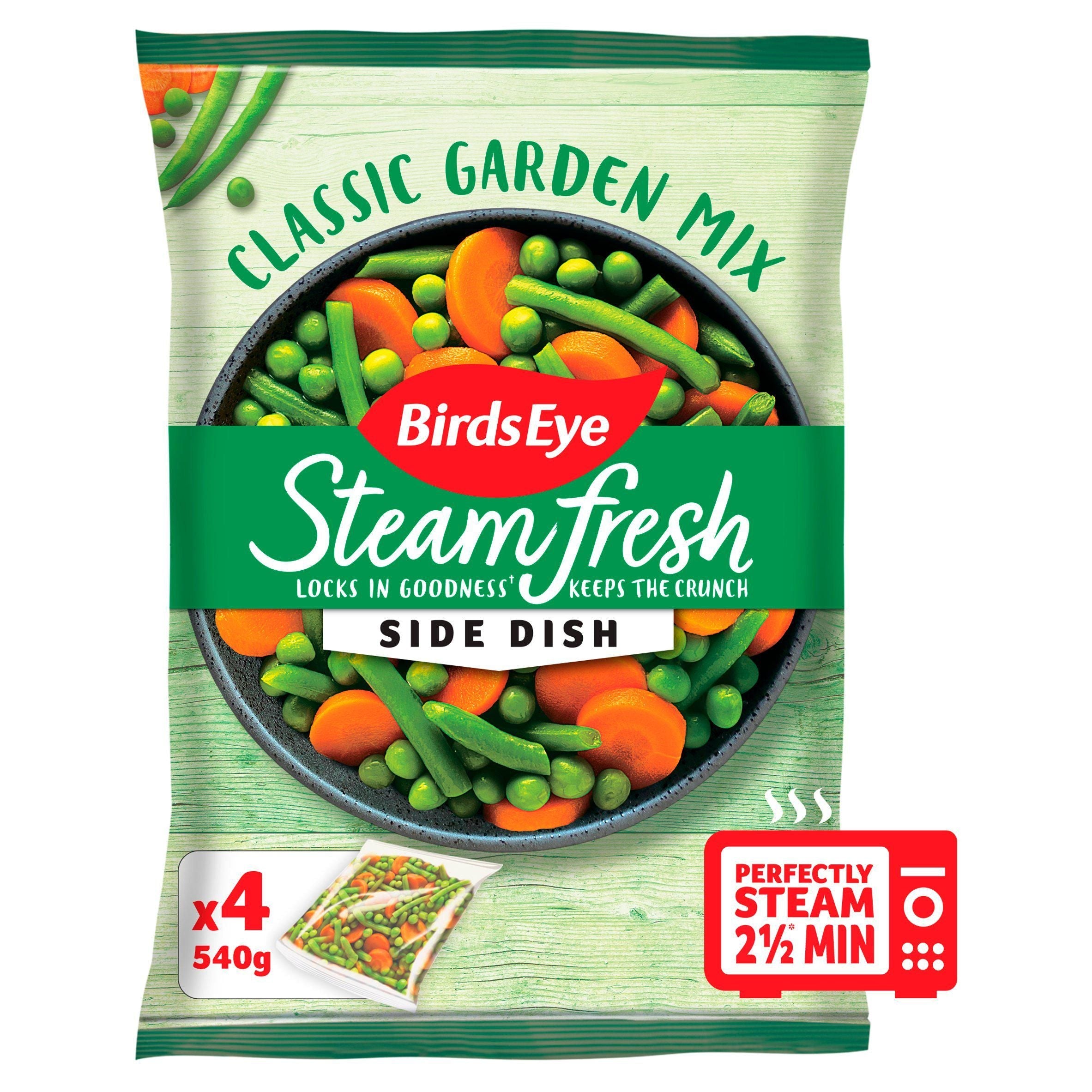 Birds Eye Steamfresh Garden Mix Steam Bags x4 540g - McGrocer